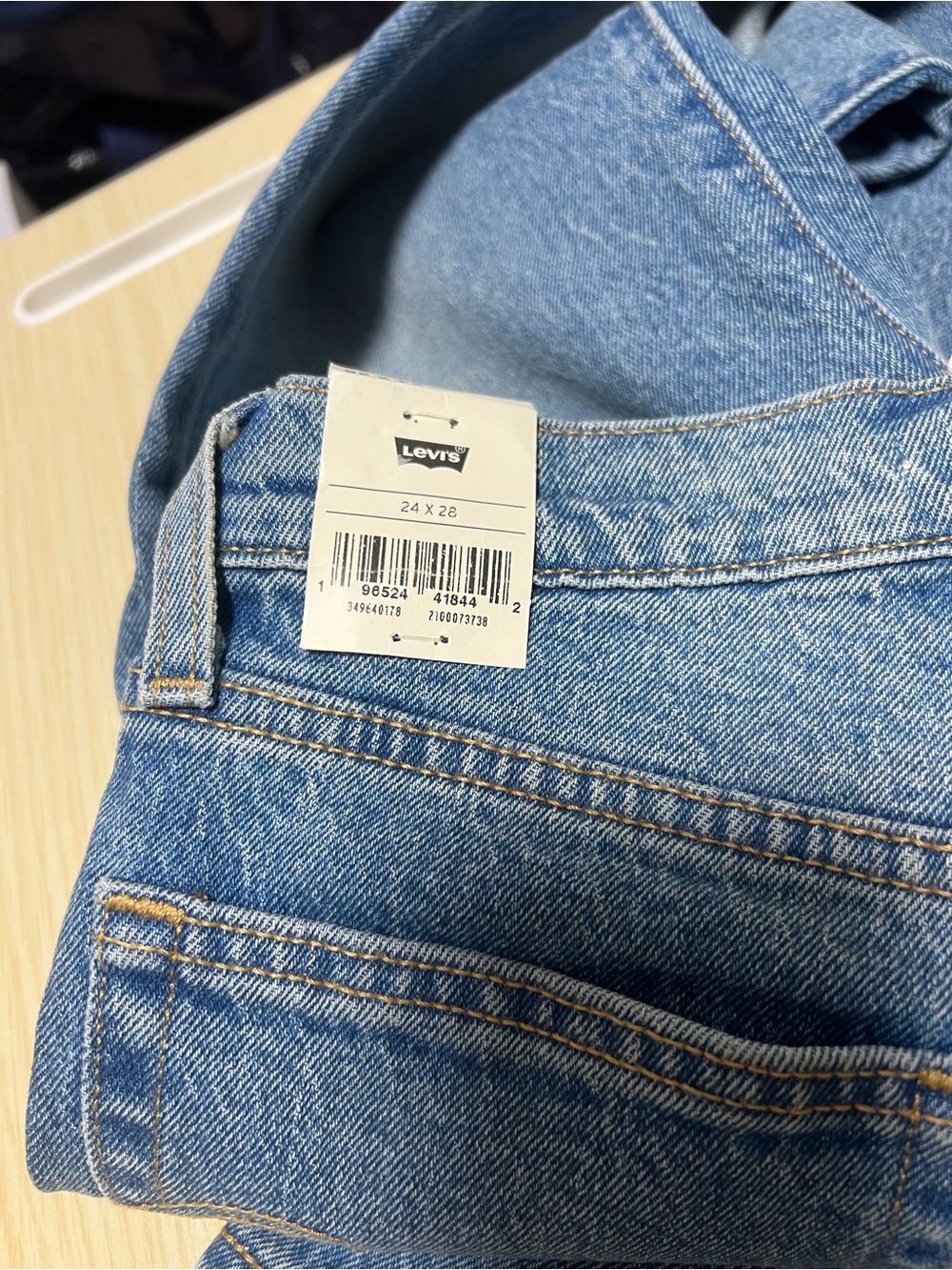 Levi’s Premium Wedgie Straight Jeans 24x26 High Rise Medium Wash NWT - Picture 6 of 6